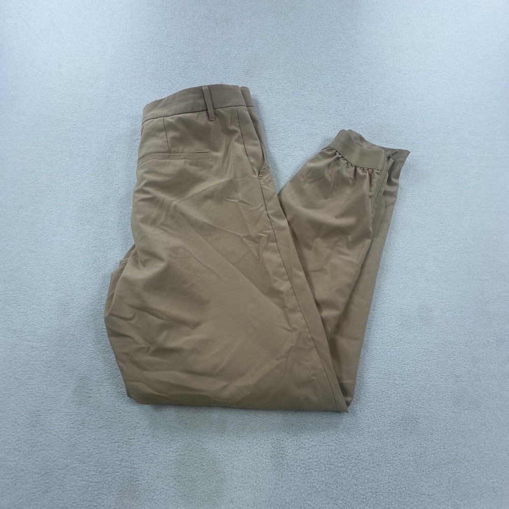Primo Jogger Pants Mens 38 Beige Performance Golf Stretch Casual Ankle Zip
